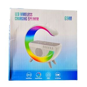NWT G500 LED Wireless Charging Speaker, 4 playback modes, never opened or used.